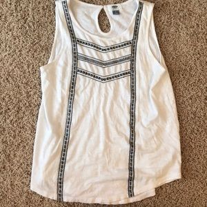 Old navy white and black tank top